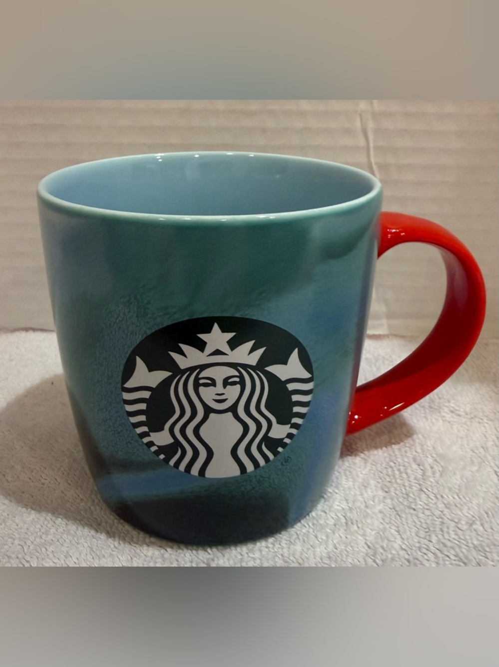 2024 Starbucks Blue/Green Ceramic Coffee Tea Mug Cup 11 Fl oz